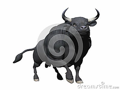 Walking bull - 3D render Stock Photo