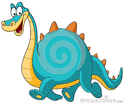 Walking dinosaur Vector Illustration