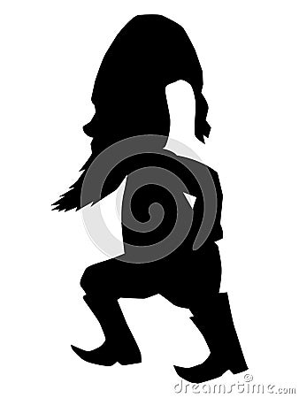 Walking, fabulous gnome Stock Photo