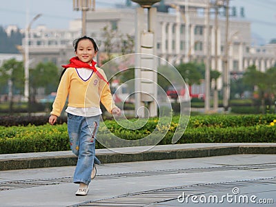 Walking girl Stock Photo