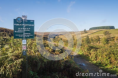 Walking from Haworth to Top Withens and Wuthering Heights Editorial Stock Photo
