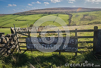 Walking from Haworth to Top Withens and Wuthering Heights Editorial Stock Photo
