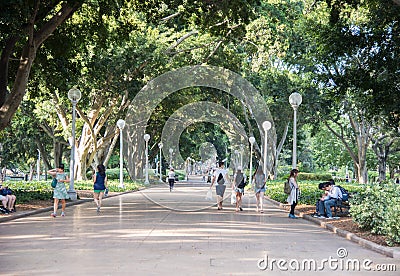 Walking Hyde Park Editorial Stock Photo