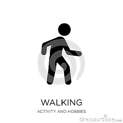 walking icon in trendy design style. walking icon isolated on white background. walking vector icon simple and modern flat symbol Vector Illustration