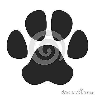 Pawprint icon Footmark symbol clipart Vector Illustration