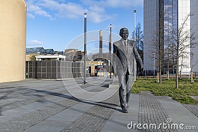 Nelson Mandela walking statue Editorial Stock Photo