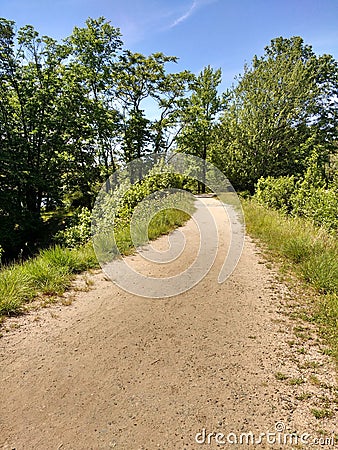 Walking Path at Garret Mountain Reservation, Woodland Park (formerly West Paterson), New Jersey Stock Photo