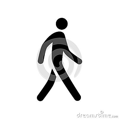 Walking person man silhouette icon sign Vector Illustration