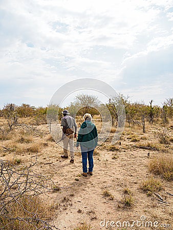 Walking Safari. Madikwe Game Reserve, South Africa Editorial Stock Photo