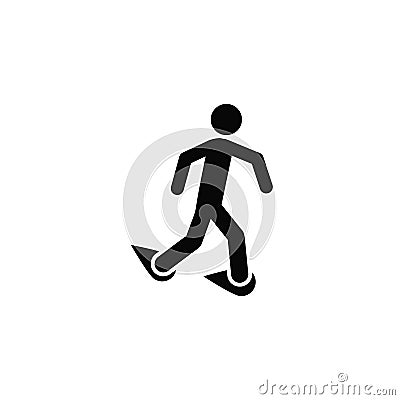 Walking with snowshoes, icon. Element of simple icon for websites, web design, mobile app, infographics. Thick line icon for Stock Photo