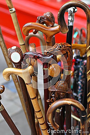 Walking sticks Stock Photo