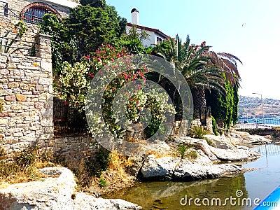 Walking in the streets of Old Phokaea Foca, Turkey. Stock Photo