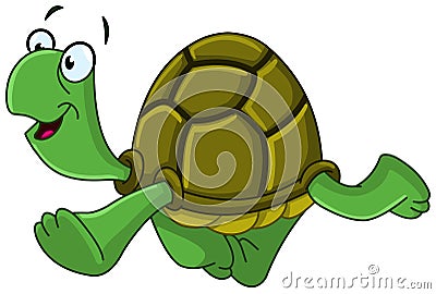 Walking turtle Vector Illustration