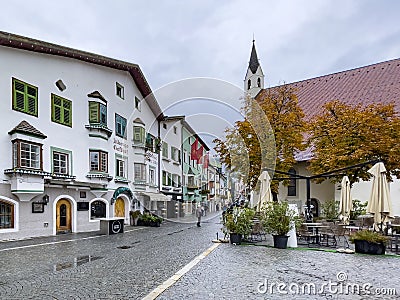 Nice small town Sterzing in South Tirol in Italy Editorial Stock Photo