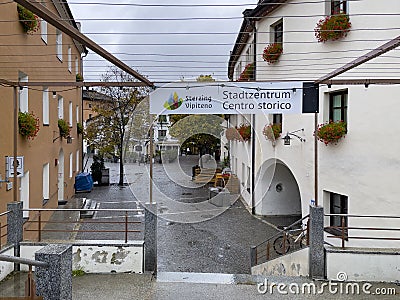 Nice small town Sterzing in South Tirol in Italy Editorial Stock Photo