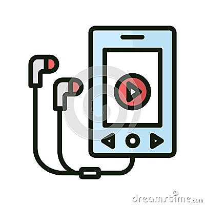Walkman Isolated Vector icon which can easily modify or edit Vector Illustration