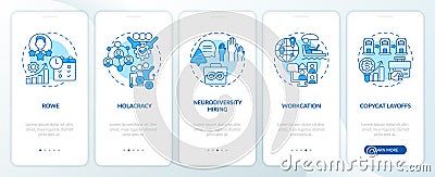 Walkthrough cognitive computing advantages with line icons Vector Illustration