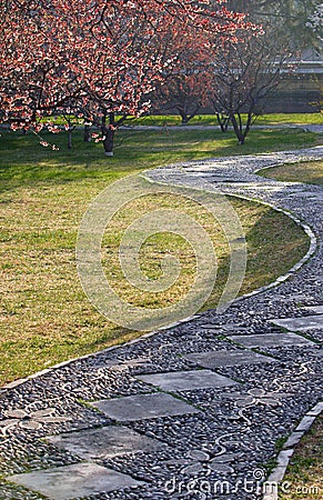 walkway in the beijing zhongshan park Stock Photo