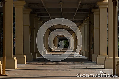 The walkway on the house of Maruek kathayawan palace Stock Photo