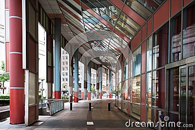 Walkway at James R Thompson Center, Chicago Editorial Stock Photo
