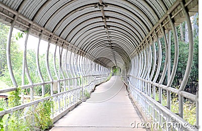 Walkway tunnel Stock Photo