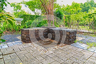 Walkway view, Botanical garden Stock Photo