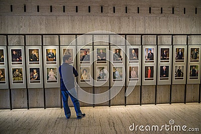Wall of the American Presidents Editorial Stock Photo