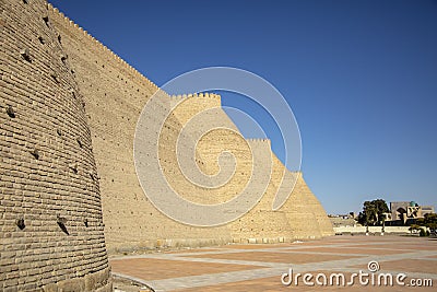 Wall of Arg fort, Bukhara, Uzbekistan Stock Photo