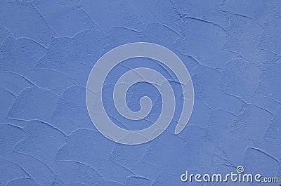 Wall with blue structural plaster Stock Photo
