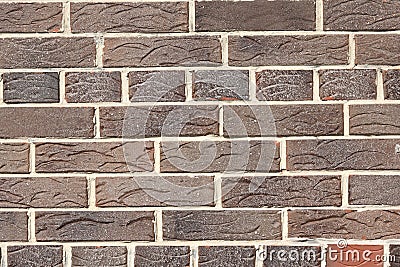 Wall of bright old red brick as beautiful loft-style background Stock Photo
