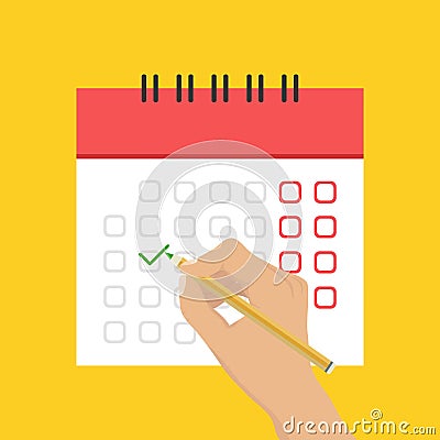 Wall calendar Vector Illustration