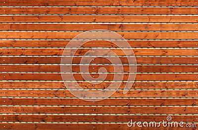 A wall of clean, new tinted boards. wooden brown background Stock Photo