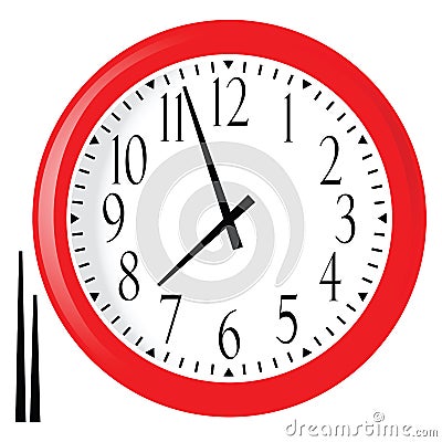 Wall clock Vector Illustration