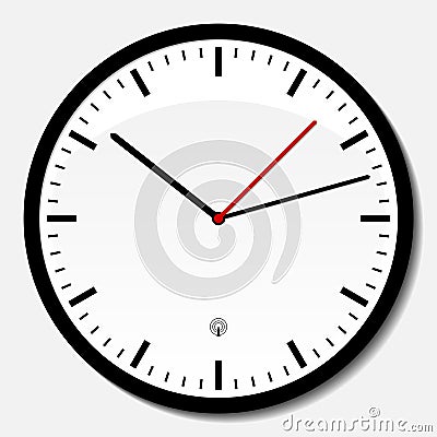 Wall clock Vector Illustration