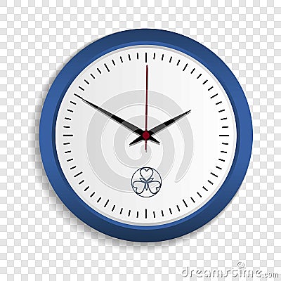 Wall clock icon, realistic style Vector Illustration