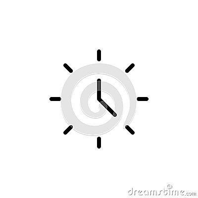 wall clock icon. Simple thin line, outline vector of Time icons for UI and UX, website or mobile application Stock Photo