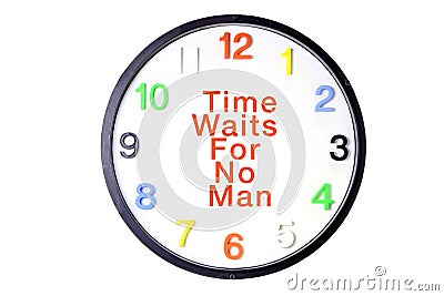 Wall Clock with Message Stock Photo