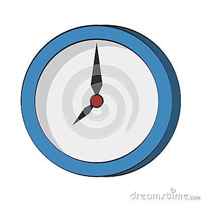 Wall clock round frame time symbol Vector Illustration