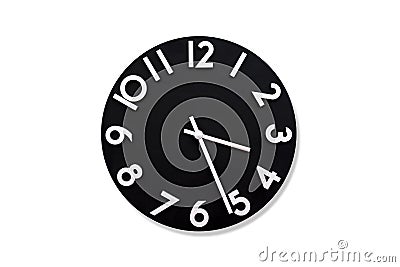 A wall clock on a white background Stock Photo