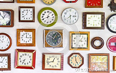 Wall clocks Stock Photo