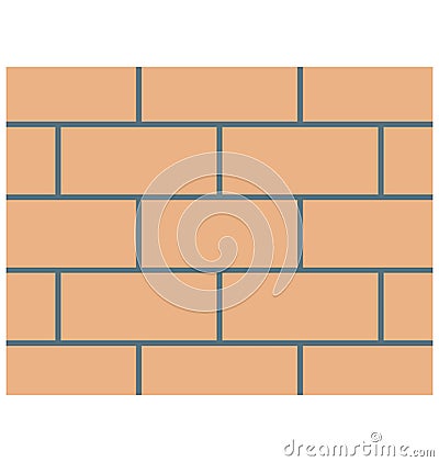 Wall Color Isolated Vector Icon that easily can be modified and edit. Stock Photo