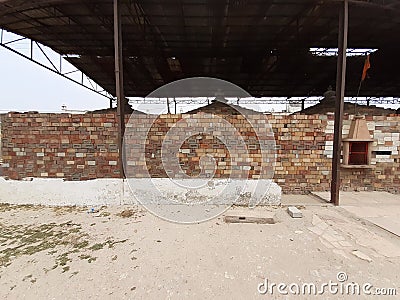 Wall of colorful bricks Stock Photo