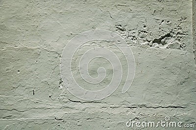 Wall covered by rough plaster with some cracks and chipped Stock Photo