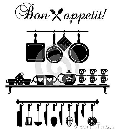 Wall decal to decorate home and kitchen. Vector Illustration