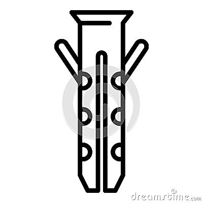 Wall dowel icon, outline style Vector Illustration