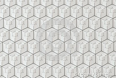 The wall with duplicate squares stacked, 3d rendering Stock Photo
