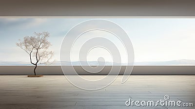 wall empty inside nature background Cartoon Illustration