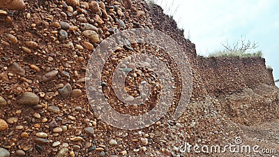 Wall of Stones Natural Mineral Stock Photo
