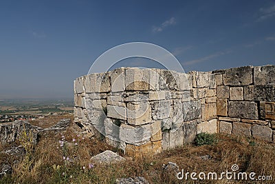 Wall of Hierapolis Ancient City, Turkey Stock Photo