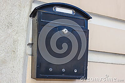 Mailbox on the wall. Stock Photo